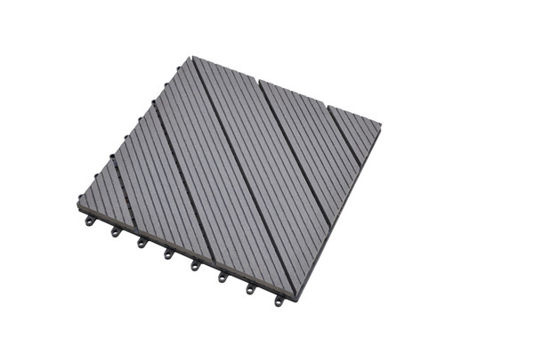 Exterior Wood Plastic Tiles For Deck Floor Covering Usage Swimming Pool DIY Tile
